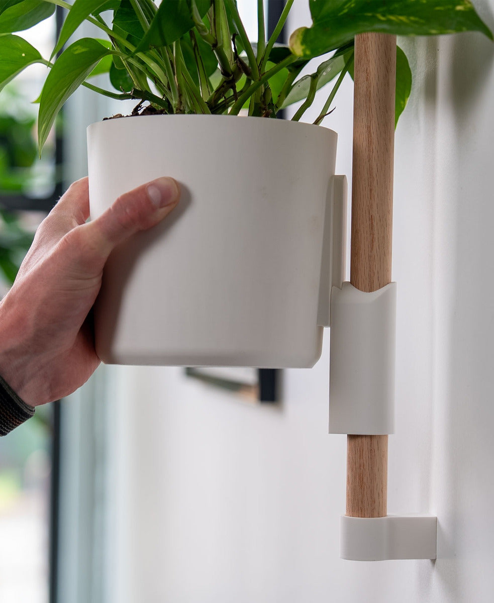 Soporte Para Plantas De Interior - 1 Metro -Set De 4 Macetas Blanco Riel V2