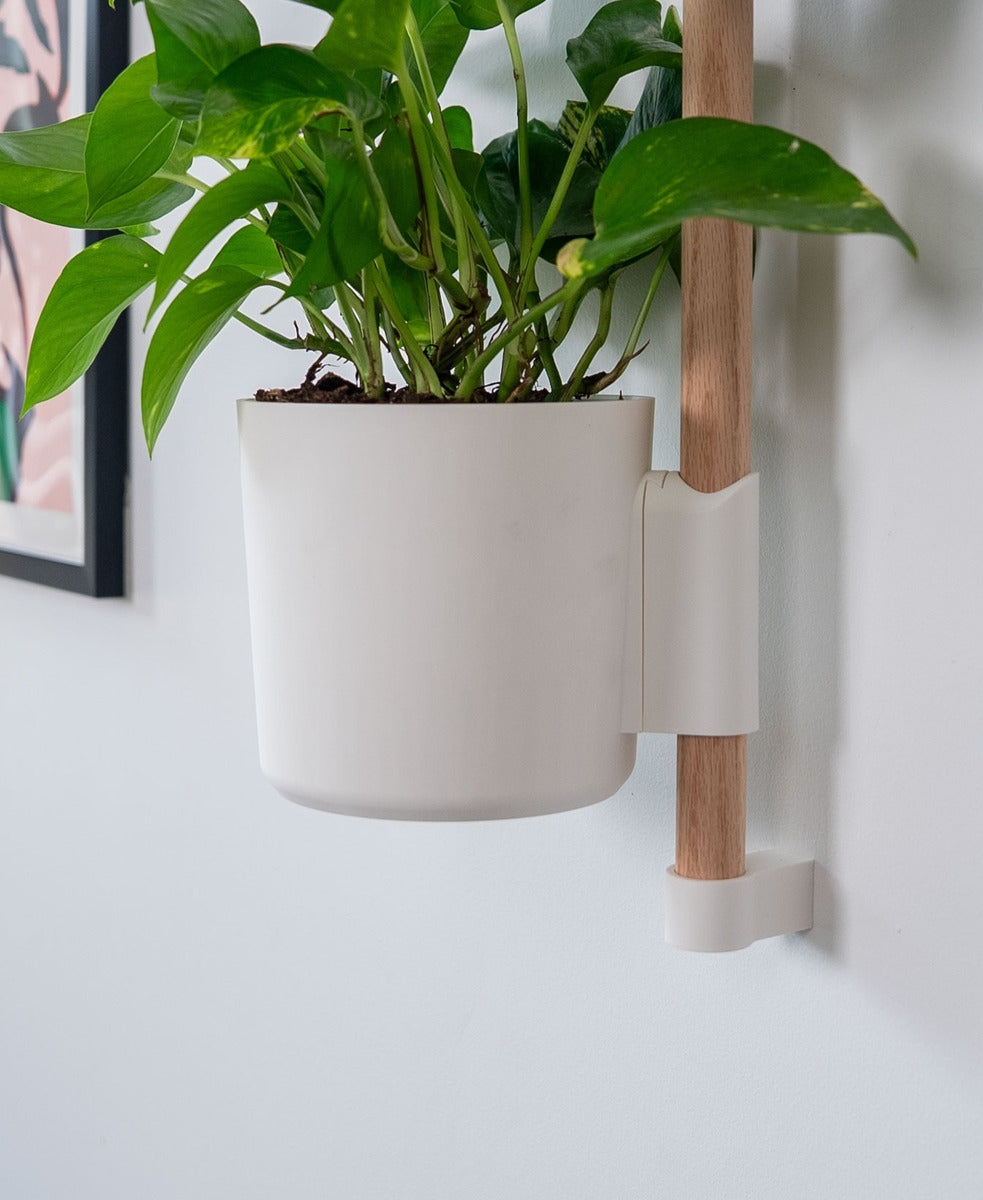 Soporte Para Plantas De Interior - 1 Metro -Set De 4 Macetas Blanco Riel V2