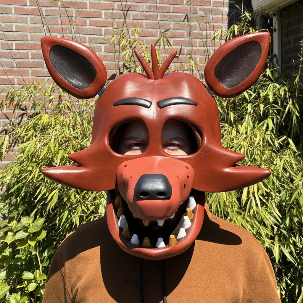 Cosplay Fnaf - Casco Completo Foxy - Five Nights At Freddy'S Marrón