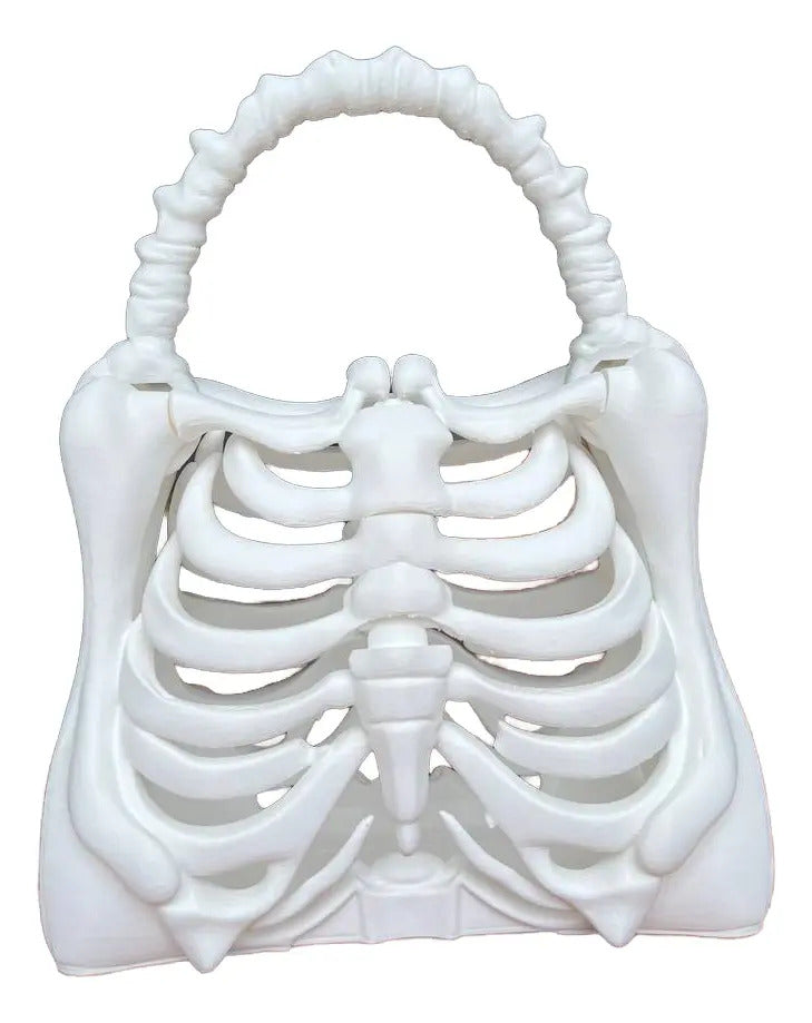 Bolso De Esqueleto - Moda Halloween Blanco Bolso De Temporada Impresa En 3D