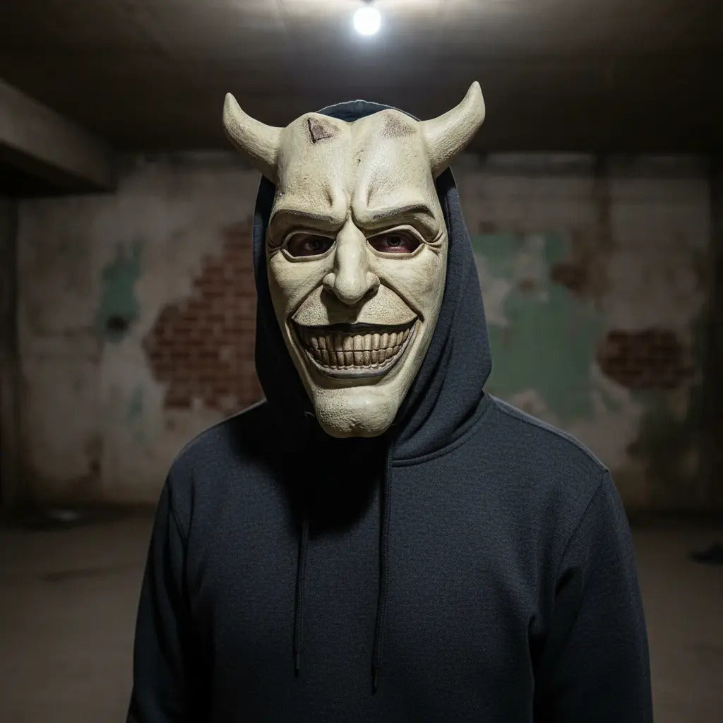 Cosplay Terror - Mascara Telefono Negro Sonriente Unitalla