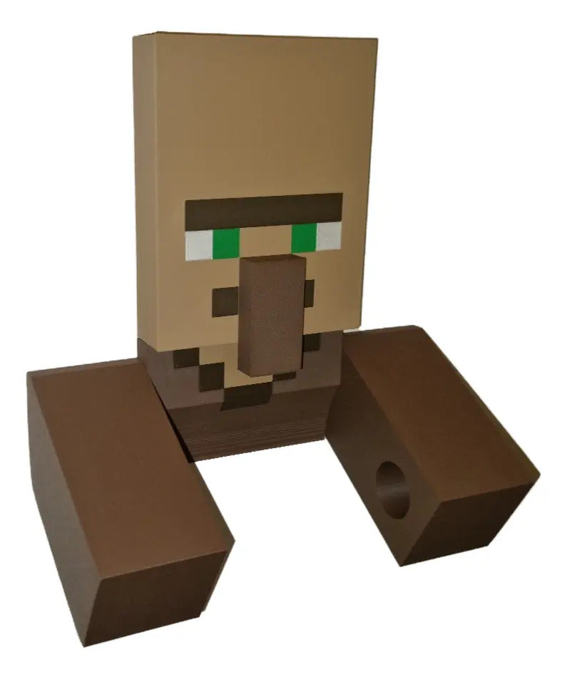 Porta Rollo De Papel De Baño - Aldeano Minecraft Café