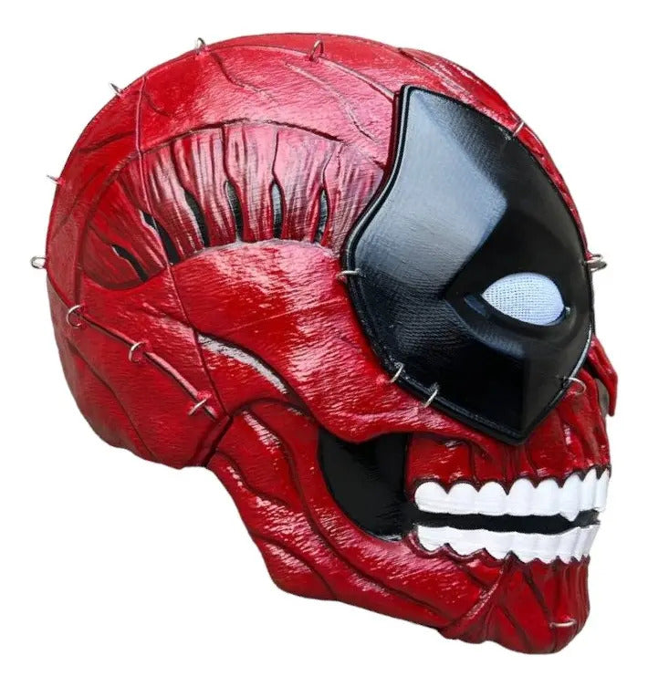 Mascara Completa Skullpool - Cosplay Marvel Deadpool Rojo Calavera