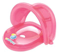 Silla Inflable Para Bebe Play Day Flotador Con Techo Rosa Chicle