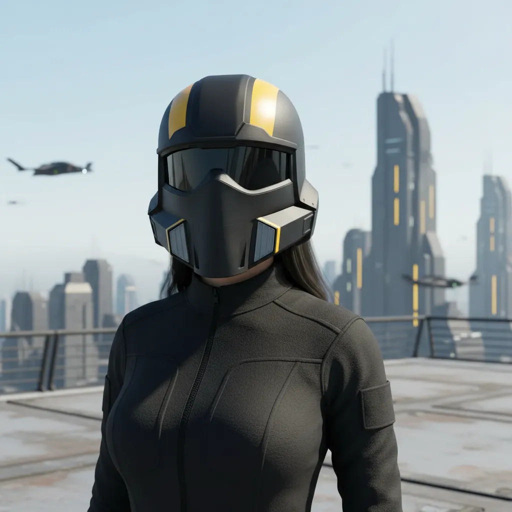 Cosplay Helldivers - Casco Tactico B-01 Negro Unitalla