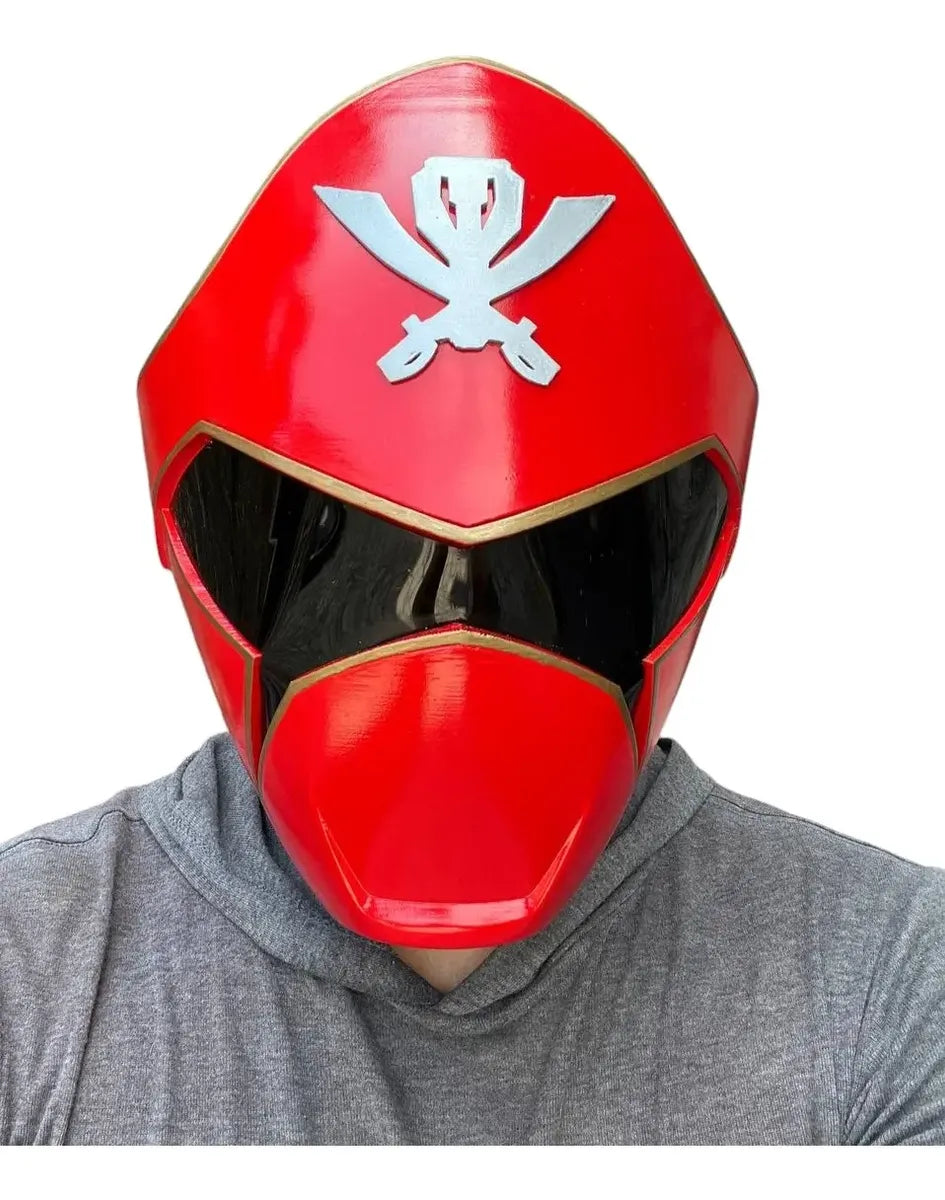 Cosplay Power Rangers - Casco Red Super Megaforce Rojo Unitalla