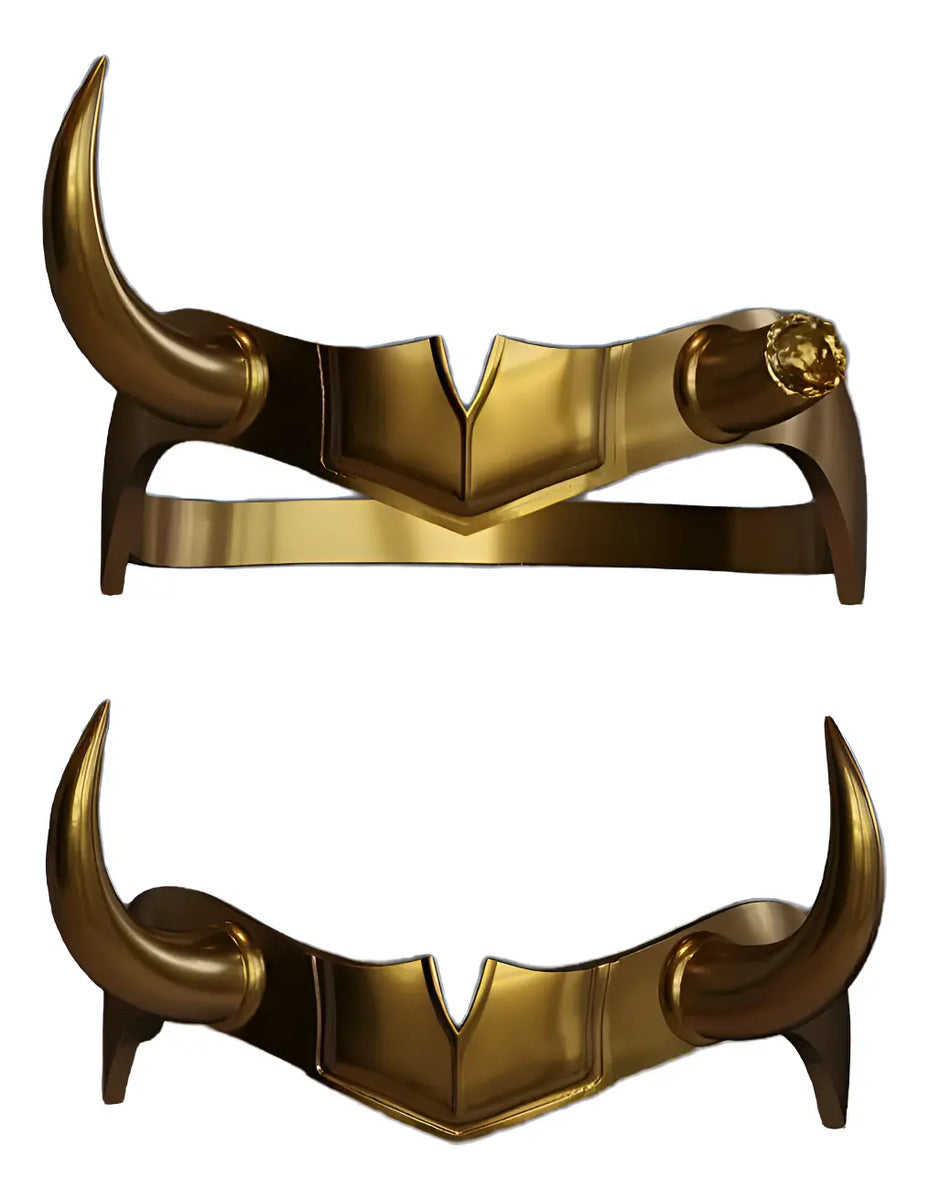Duo Corona/Tiara Sylvie & Loki - Para Pareja - Cosplay Dorado Oscuro