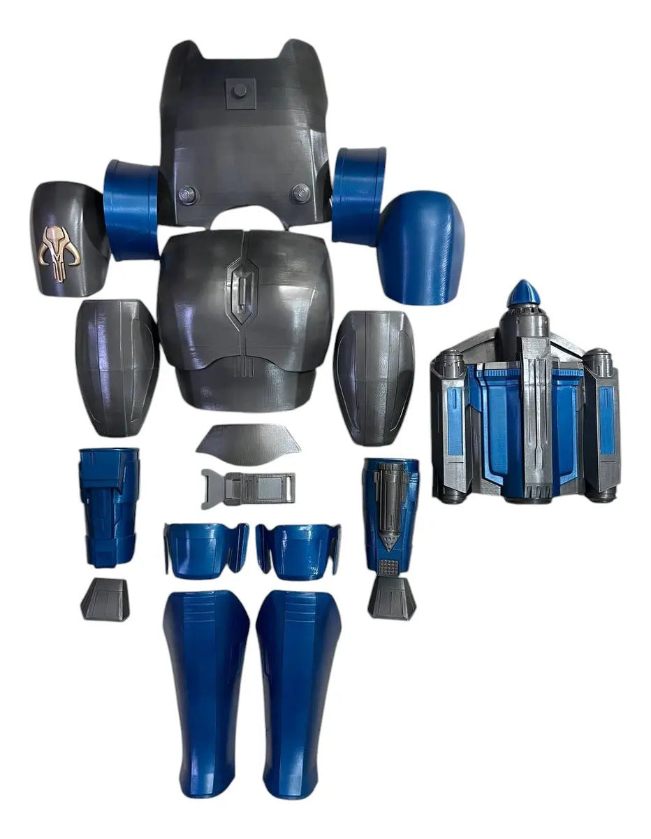 Cosplay Star Wars - Armadura Bo Katan - Incluye Casco Azul Acero Adulto