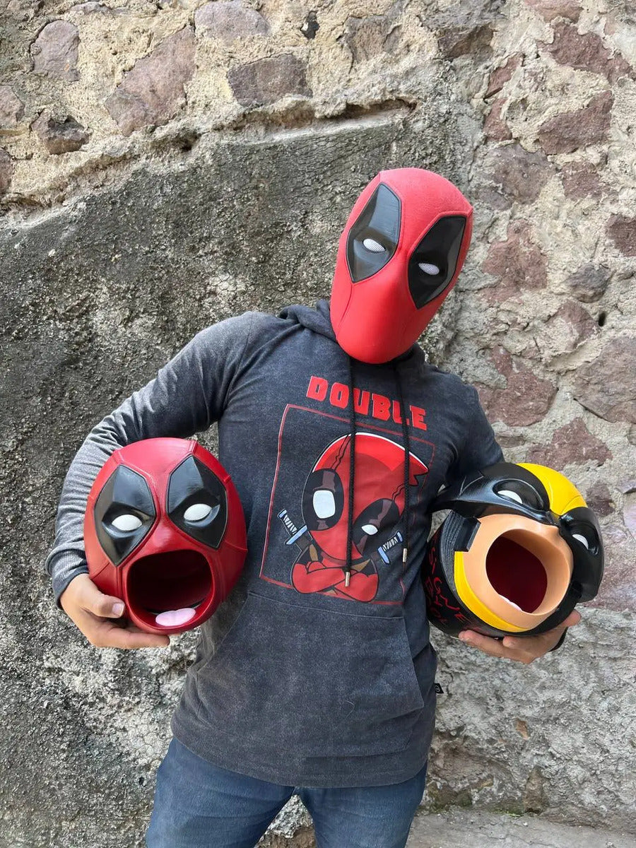 Palomera Deadpool 3 - Deadpool - Impresa En 3D Rojo Y Negro