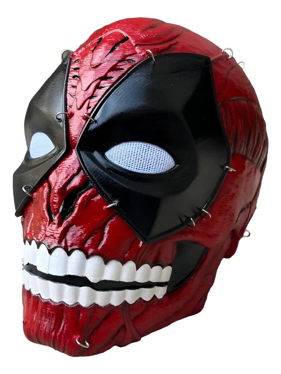 Mascara Completa Skullpool - Cosplay Marvel Deadpool Rojo Calavera