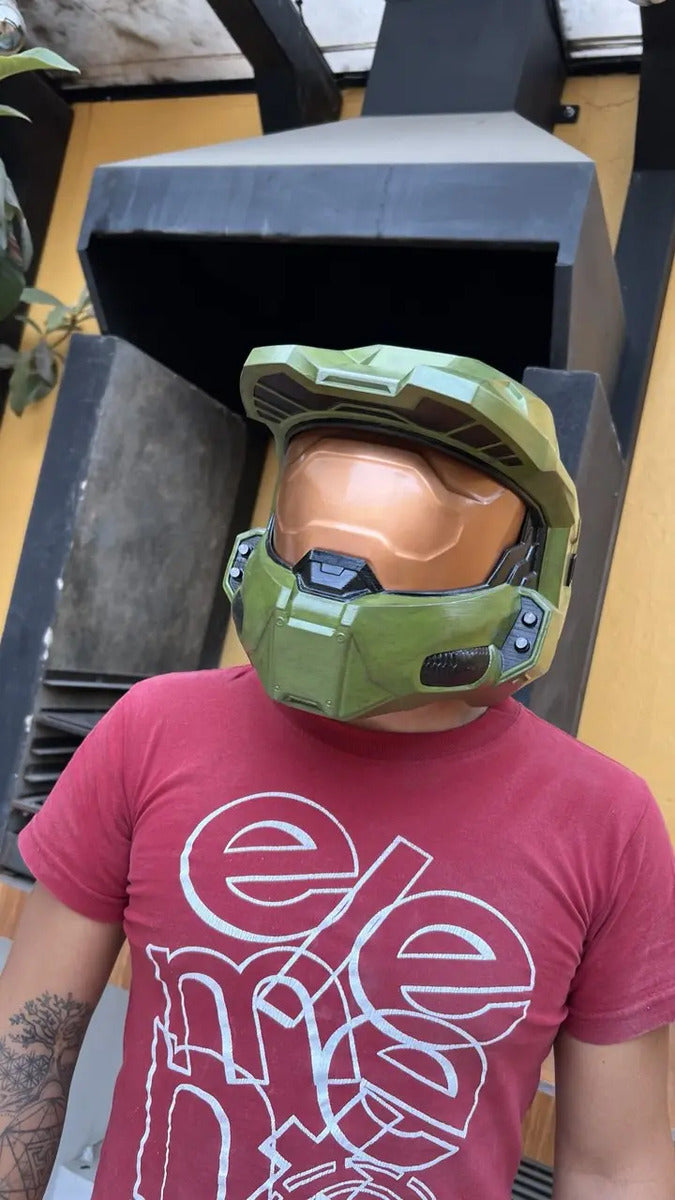 Cosplay Halo - Casco Master Chief - Halo Infinite Verde Musgo Adulto