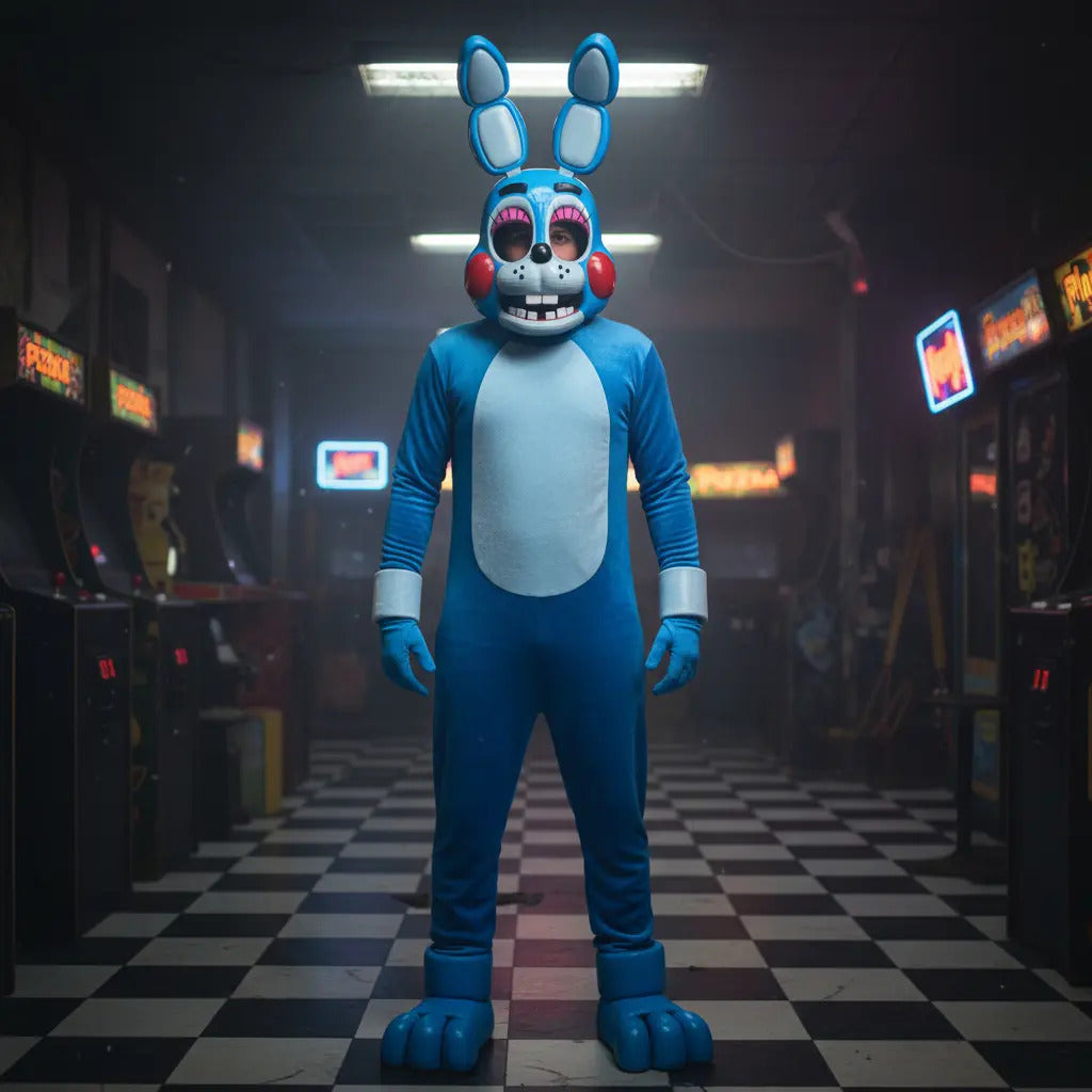 Cosplay Fnaf 2 Five Nights At Freddy'S - Mascara Toy Bonnie Azul Acero Unitalla