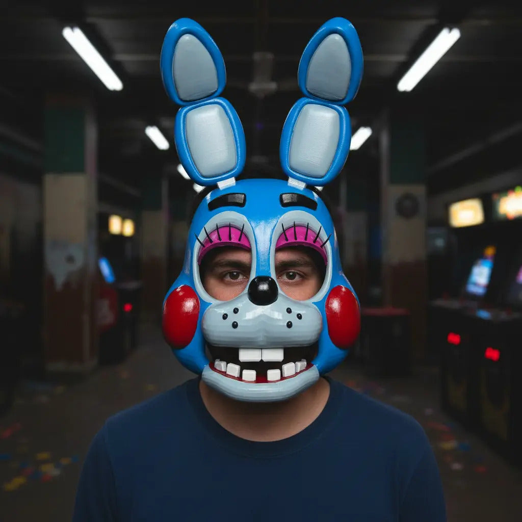 Cosplay Fnaf 2 Five Nights At Freddy'S - Mascara Toy Bonnie Azul Acero Unitalla