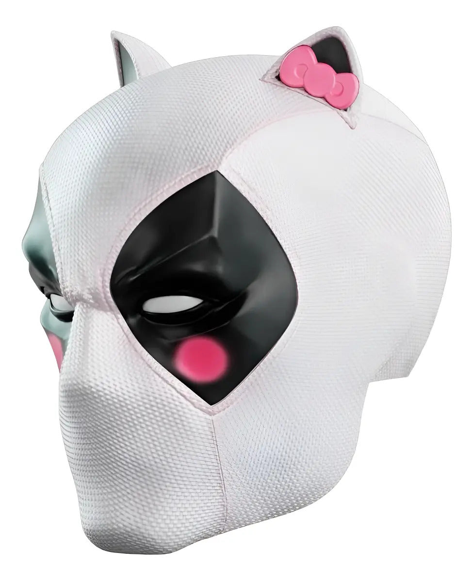 Casco Deadpool - Kitty Pool - Cosplay Deadpool Blanco