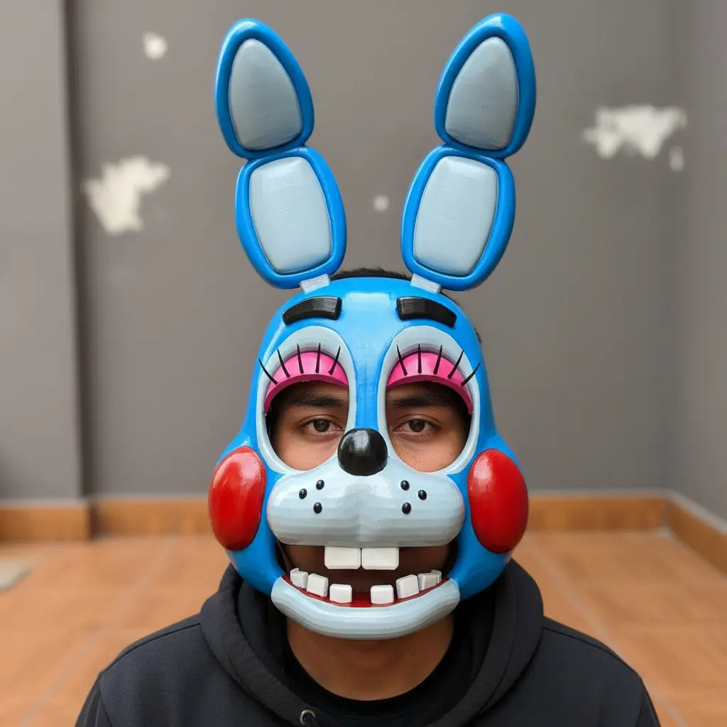 Cosplay Fnaf 2 Five Nights At Freddy'S - Mascara Toy Bonnie Azul Acero Unitalla