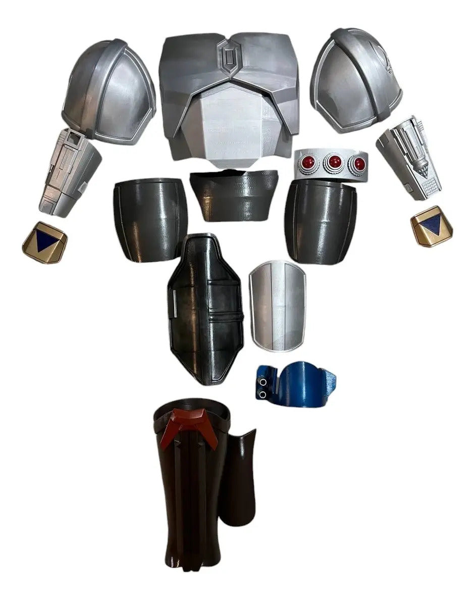 Cosplay Mandalorian - Armadura Completa Incluye Casco Plateado Adulto