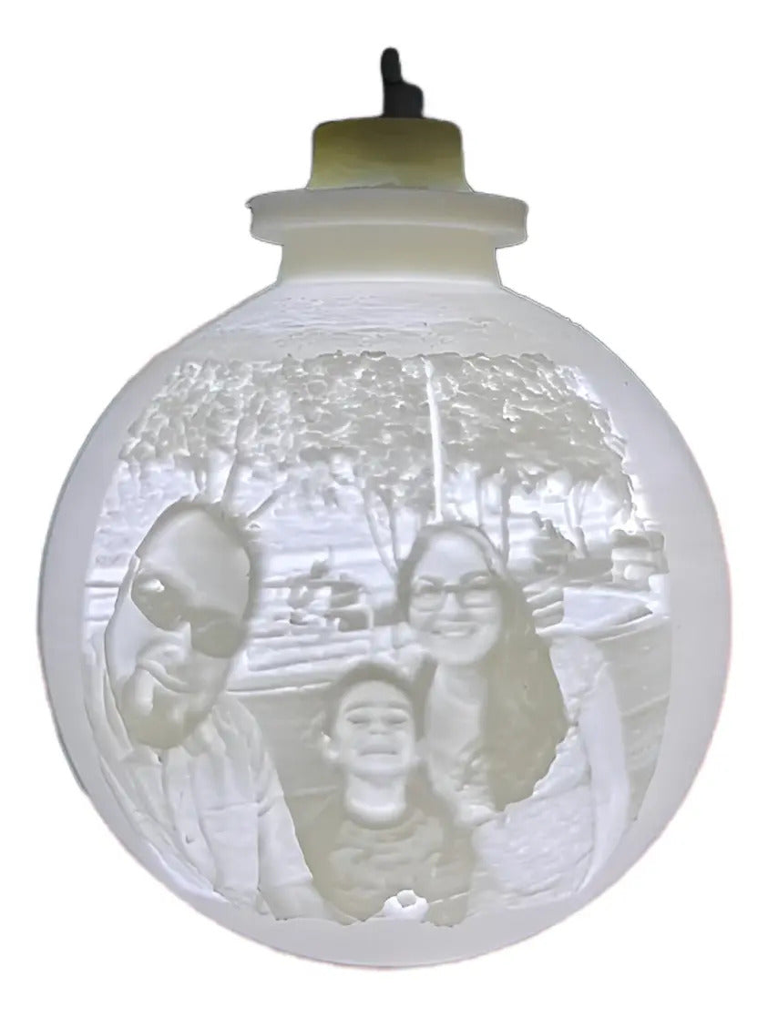 Esferas Con Foto Personalizadas - Arbol De Navidad - 10 Pzas Blanco Litoesferas