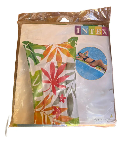Colchon Acuatico, Flotador Floral Blanco