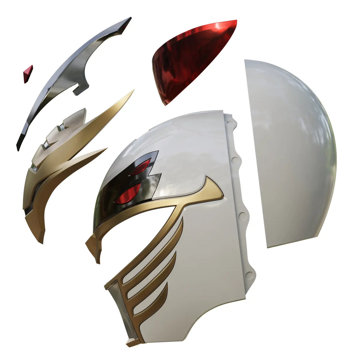 Cosplay Power Rangers - Mighty Morphin - Casco Lord Drakkon Blanco Unitalla Adulto