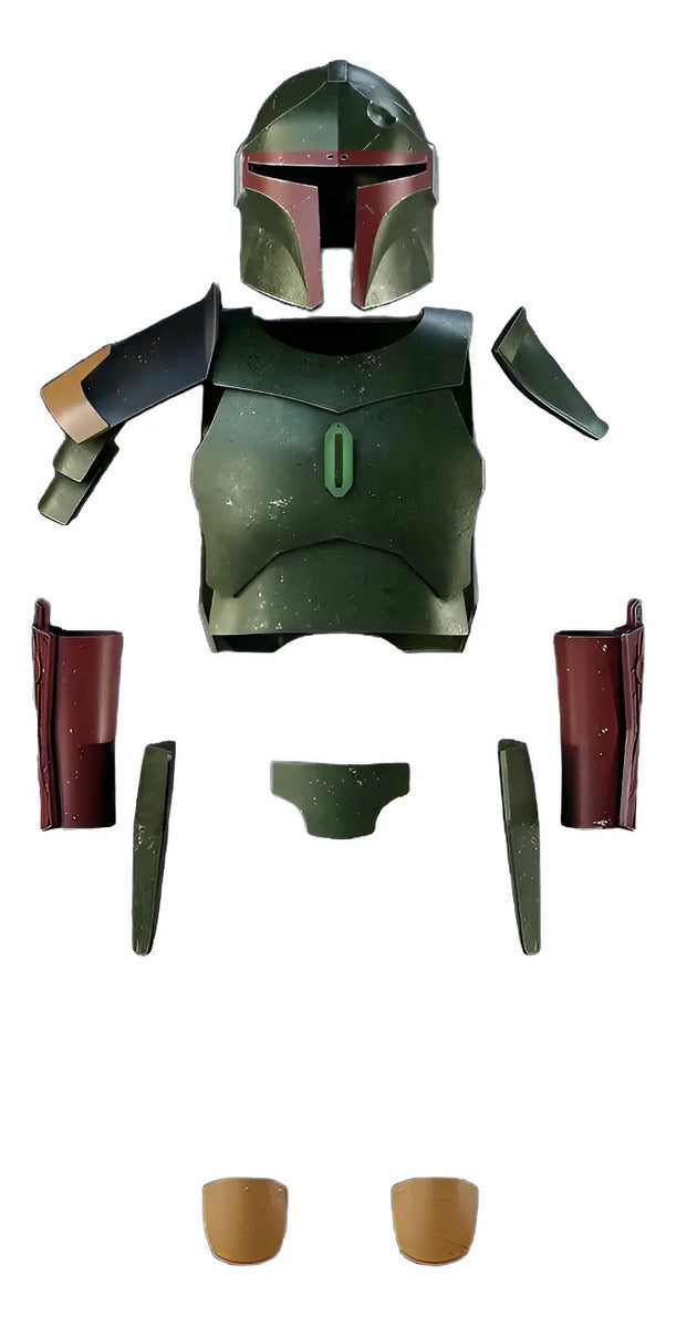 Cosplay Star Wars - Boba Fett Medieval - Incluye Casco Verde Oscuro Unitalla