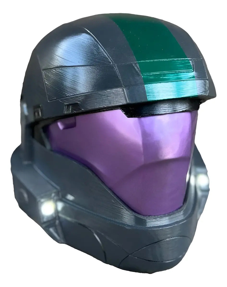 Cosplay Halo - Casco Odst Rookie - Iluminacion Lateral Negro Unitalla