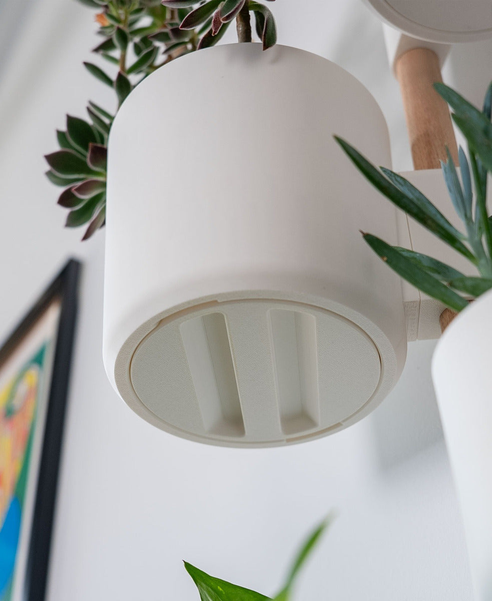 Soporte Para Plantas De Interior - 1 Metro -Set De 4 Macetas Blanco Riel V2