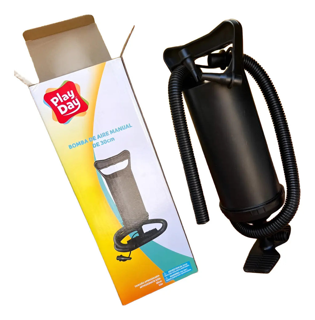 Bomba De Aire Manual Para Albercas - Play Day Negro