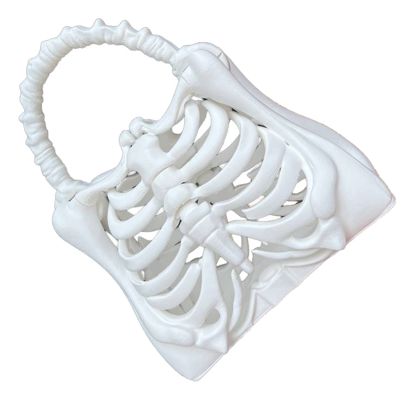 Bolso De Esqueleto - Moda Halloween Blanco Bolso De Temporada Impresa En 3D