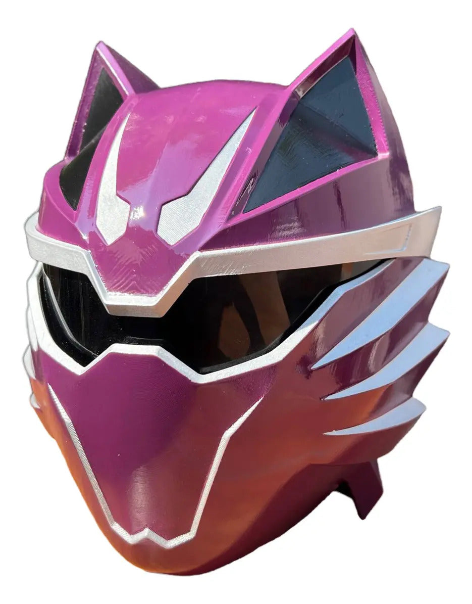 Cosplay Power Rangers - Casco Jungle Fury Purple Ranger Violeta Oscuro Unitalla