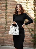 Bolso De Esqueleto - Moda Halloween Blanco Bolso De Temporada Impresa En 3D